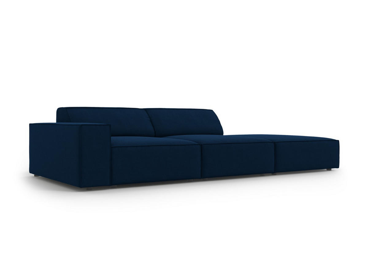 SOFA Jodie aus Samt königsblau 3 Sitzplätze - Blau, Textil (262/70/102cm) - Micadoni