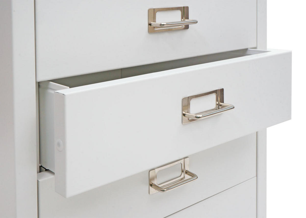 ROLLCONTAINER 75x40x41cm Metall 5 Schubladen Weiß - Weiß, Metall (40/75/41cm) - PROREGAL