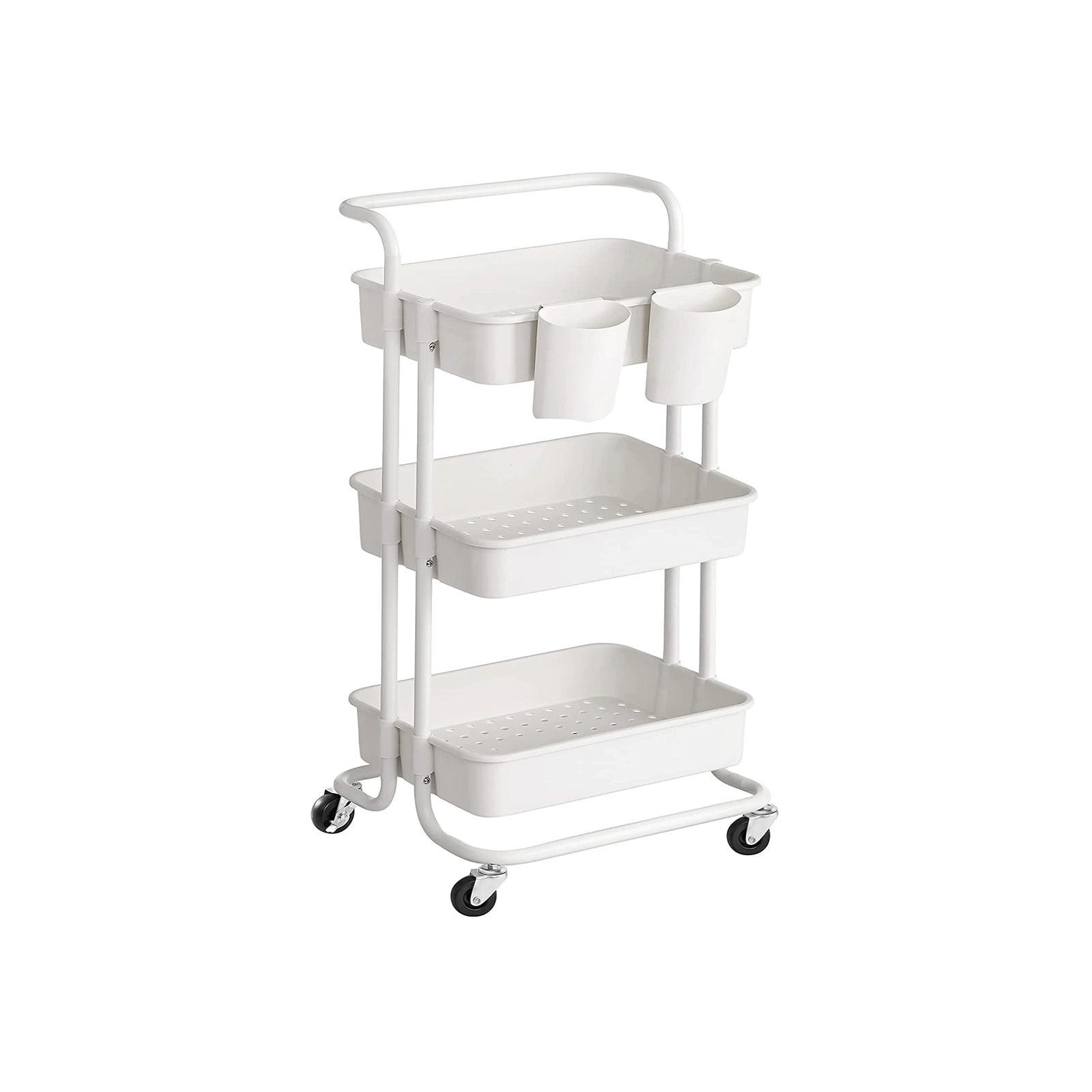 ROLLWAGEN - Weiß, Kunststoff (33.5/87/41.6cm) - Hansiro