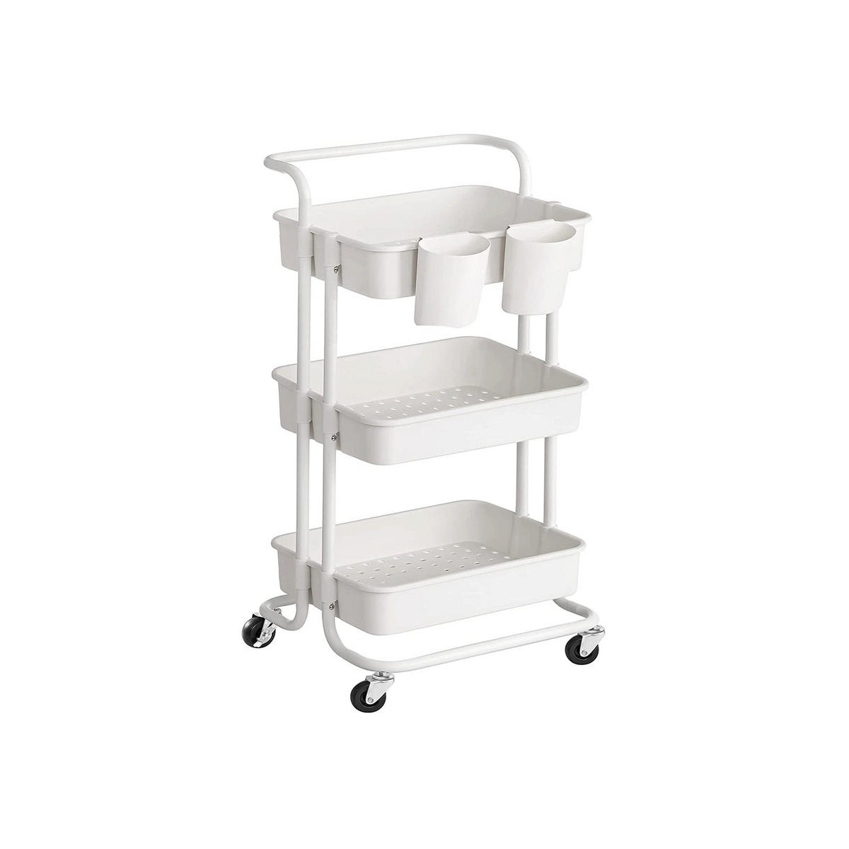 ROLLWAGEN - Weiß, Kunststoff (33.5/87/41.6cm) - Hansiro