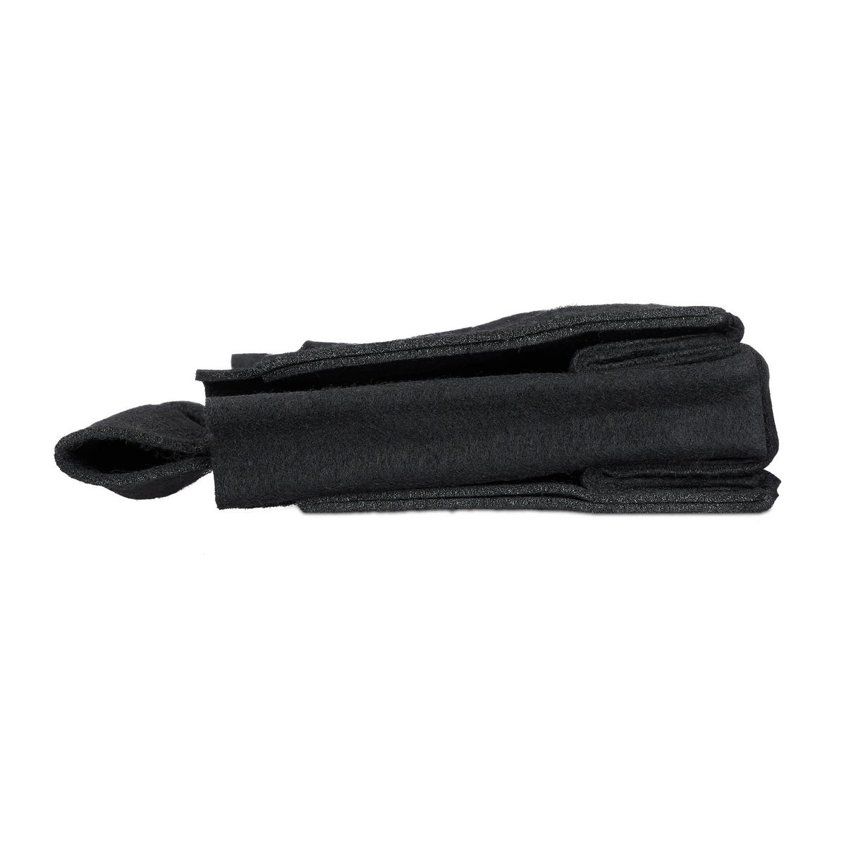 ZEITUNGSKORB - Schwarz, Textil (32/24/29cm) - Relaxdays