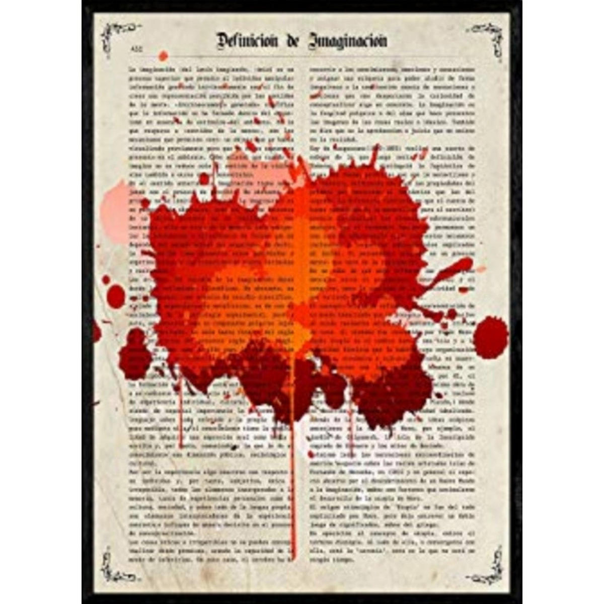 POSTER Rot Beizfarben A4 Rahmenlos - Klar, Papier (29.7/5/21cm) - Nacnic