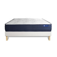 BETT Actimemo life Memory-Schaum 180 x 210 cm h4 - Kit Bettgestell Weiß - Beige/Weiß, Holz (180/210cm) - ACTISOM