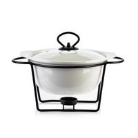 AUFLAUFFORM Modern Kitchen Weiß 23/20/12 cm Keramik - Weiß, Keramik (20/12/23cm) - Mondex