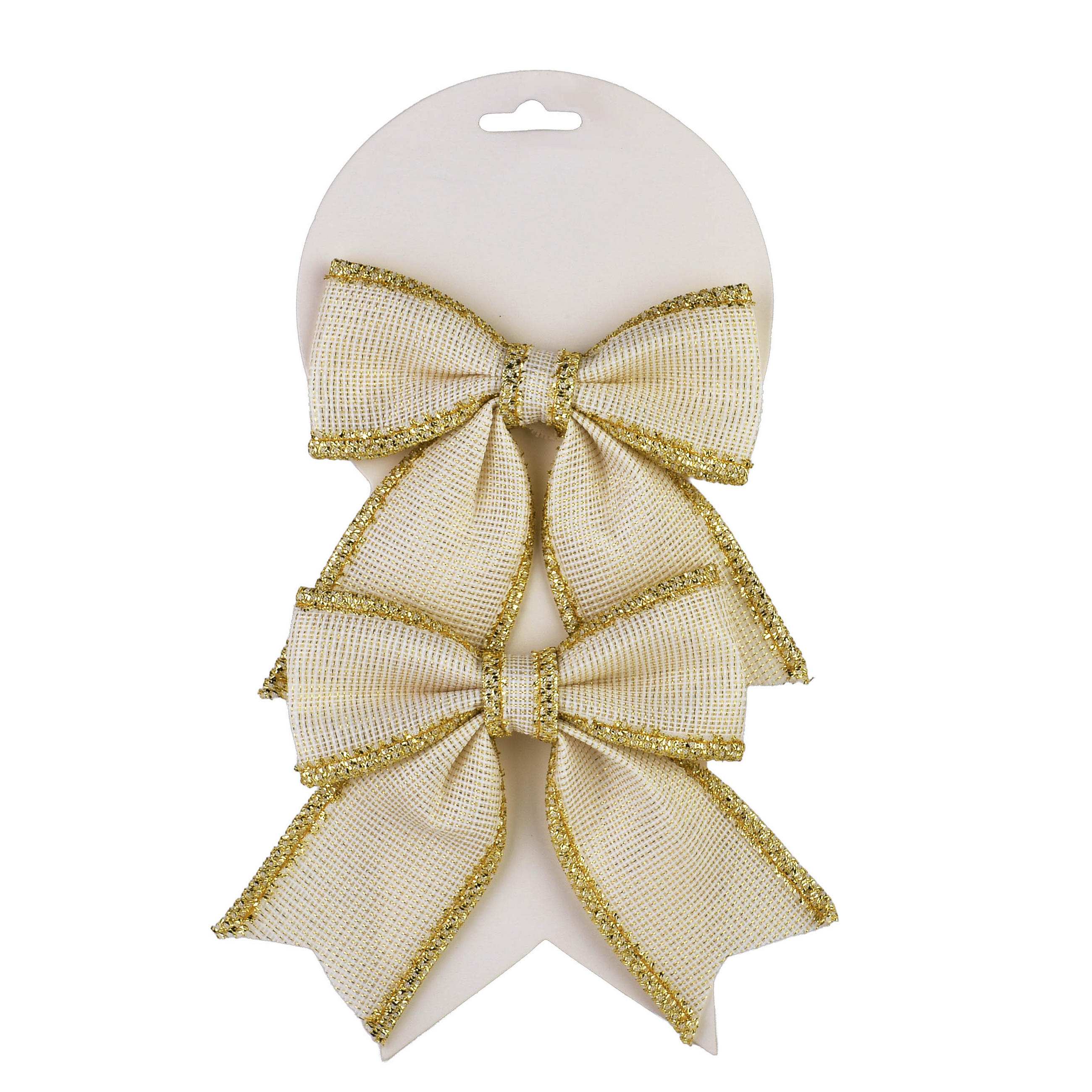 SCHLEIFE Santa Lila 2er Set Beige 13x13x14 cm Kunststoff - Beige, Kunststoff (13/14/13cm) - Mondex