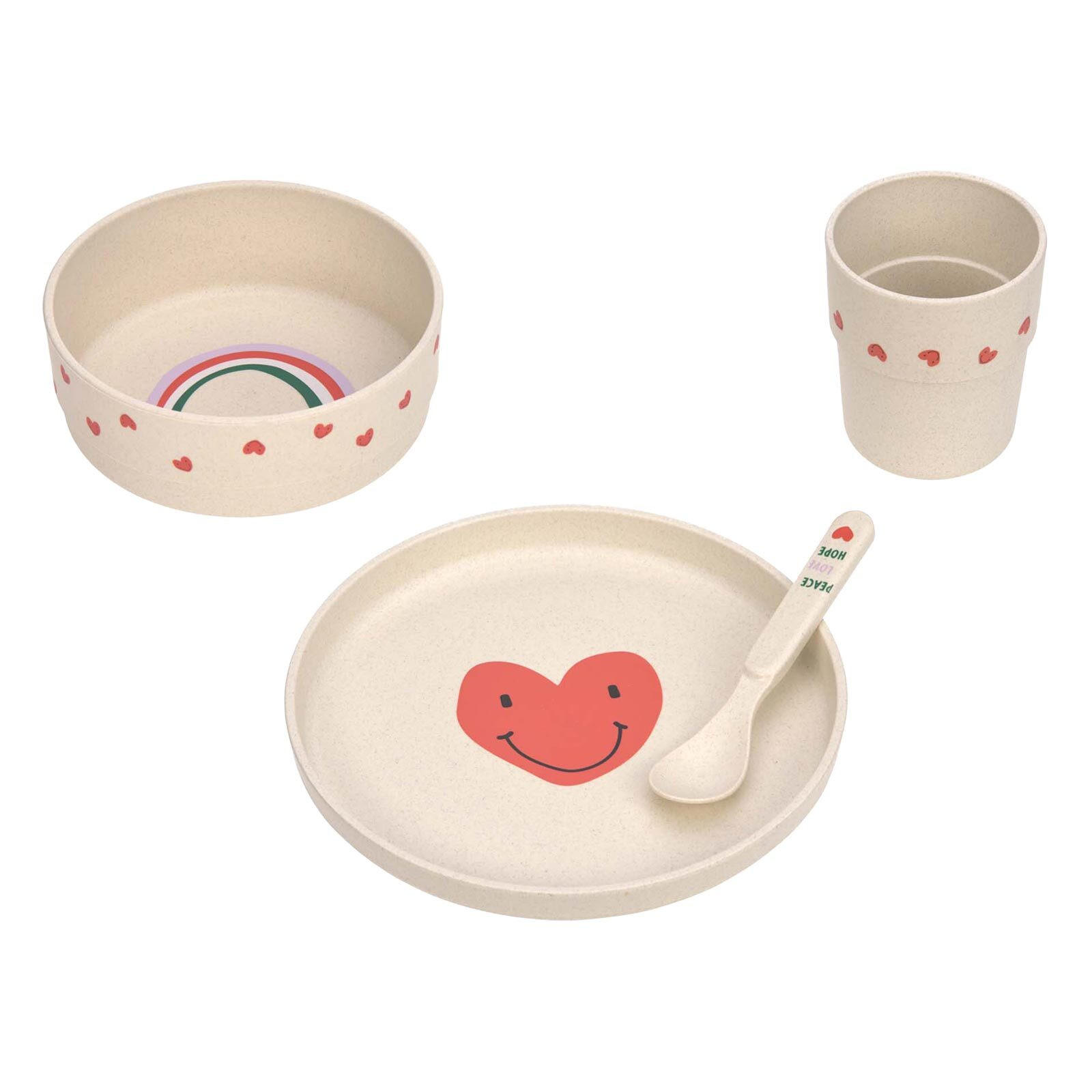 Lässig Kinder-Geschirr-Set Mehrfarbig, Beige 7.2x26x22.7 cm