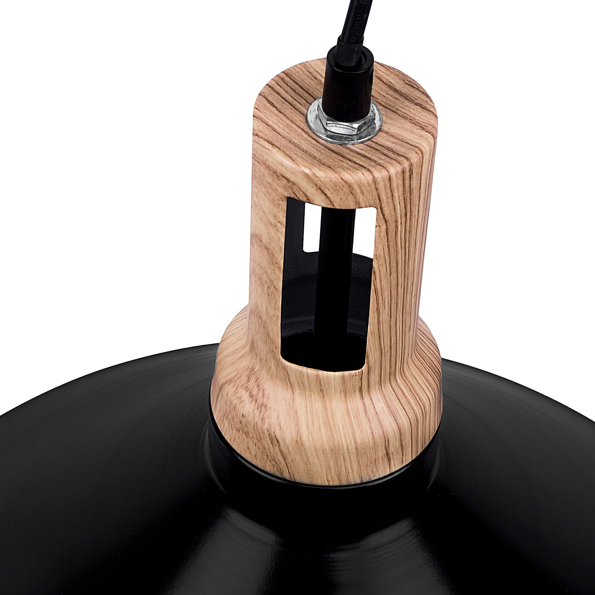 PENDELLEUCHTE TRIAN 2-er Set, Schwarz - Schwarz, Metall (35/35/28cm) - KONSIMO®