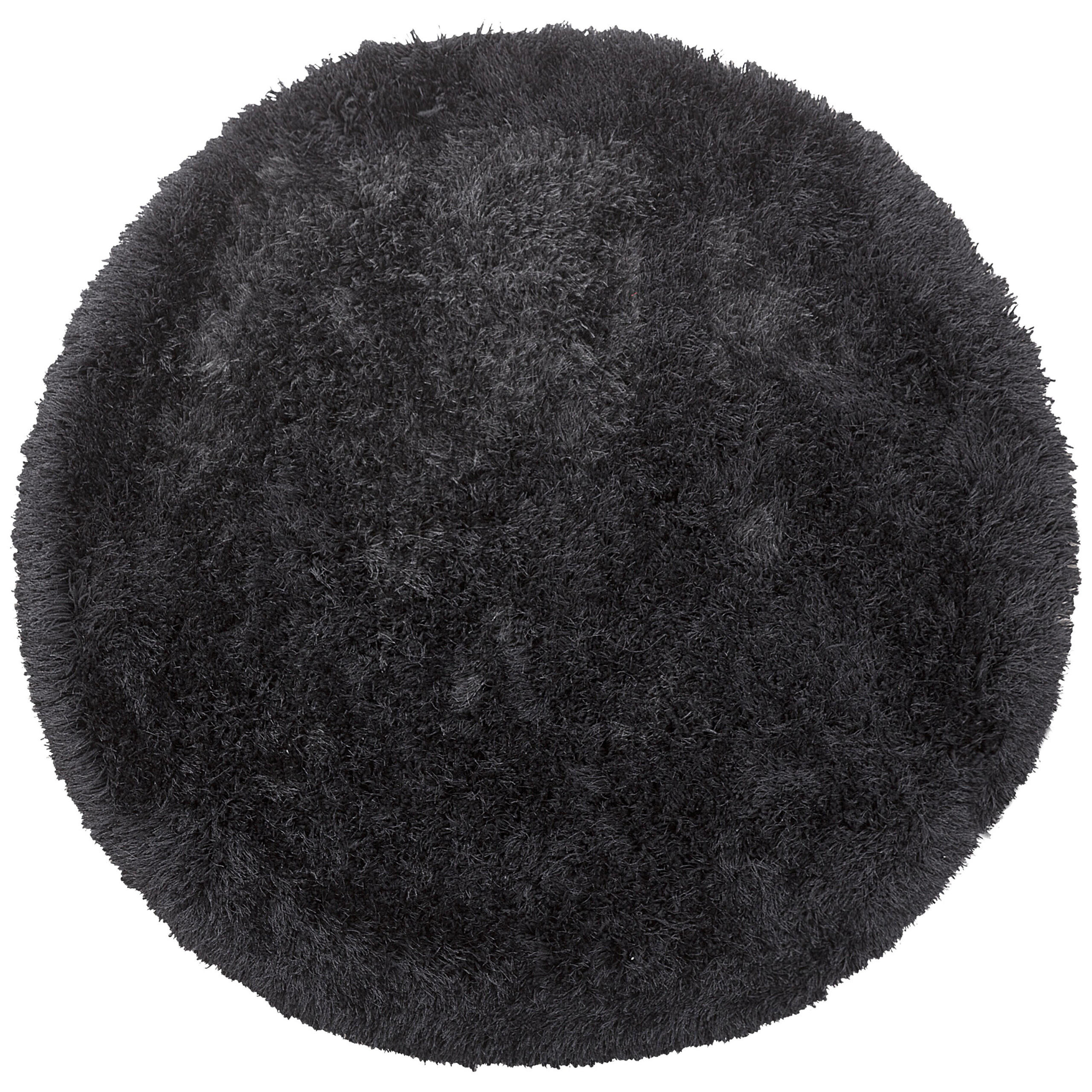SHAGGY-TEPPICH Cide 140/140 cm - Schwarz, Kunststoff (140/140cm) - Beliani