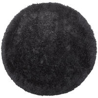 SHAGGY-TEPPICH Cide 140/140 cm - Schwarz, Kunststoff (140/140cm) - Beliani