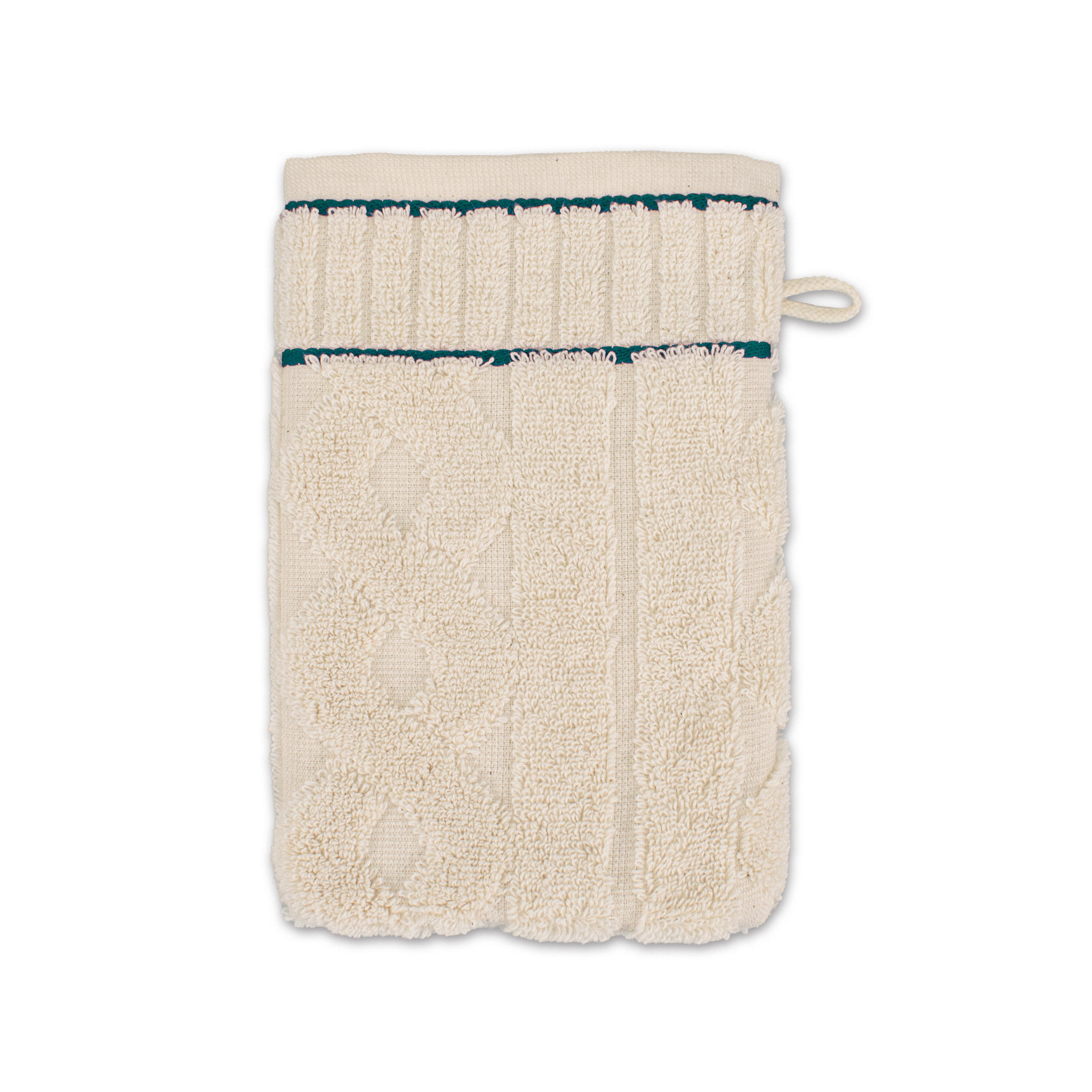WASCHHANDSCHUH COSY KNITS - Naturfarben/Dunkelblau, Textil (20/15cm) - MÖVE