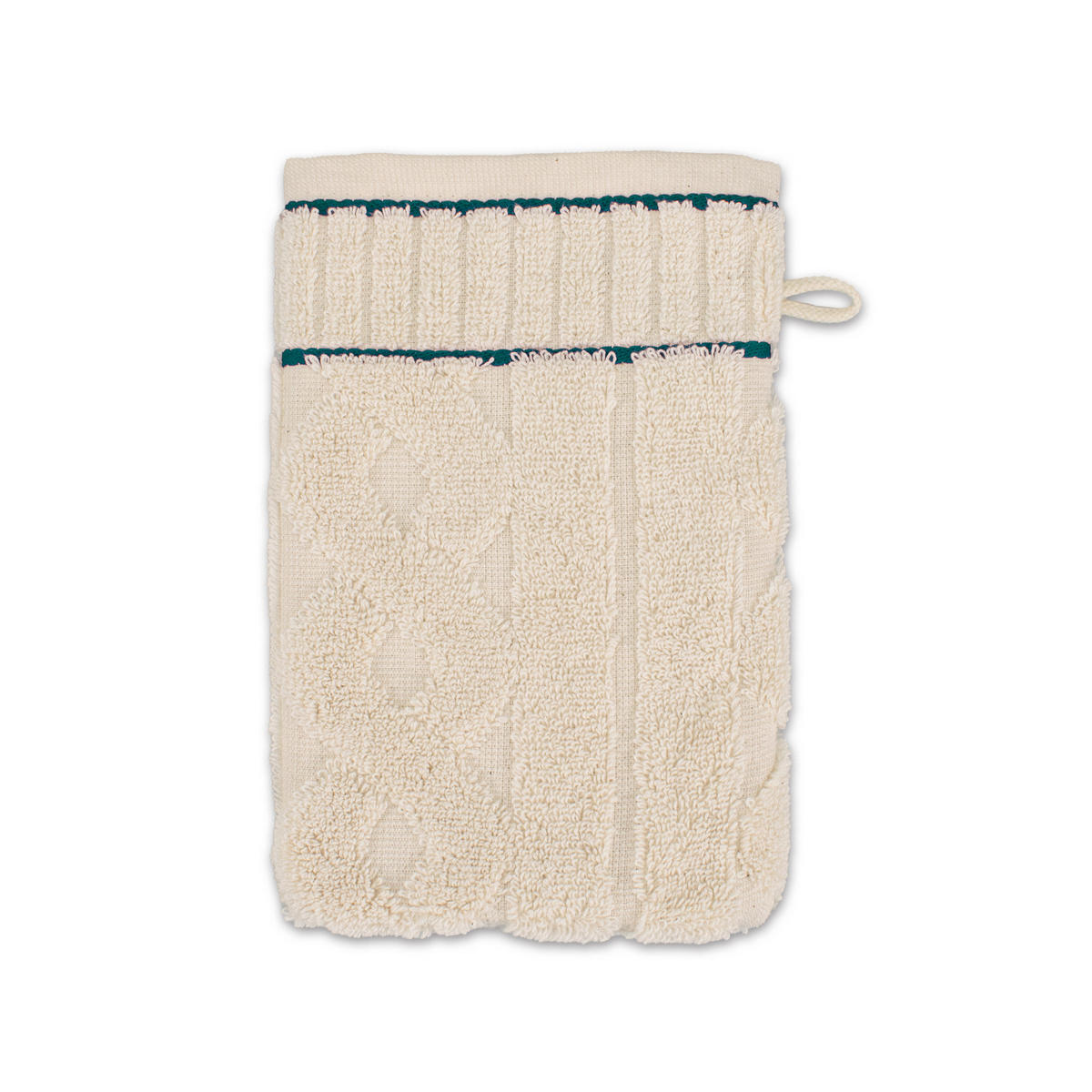 WASCHHANDSCHUH COSY KNITS - Naturfarben/Dunkelblau, Textil (20/15cm) - MÖVE