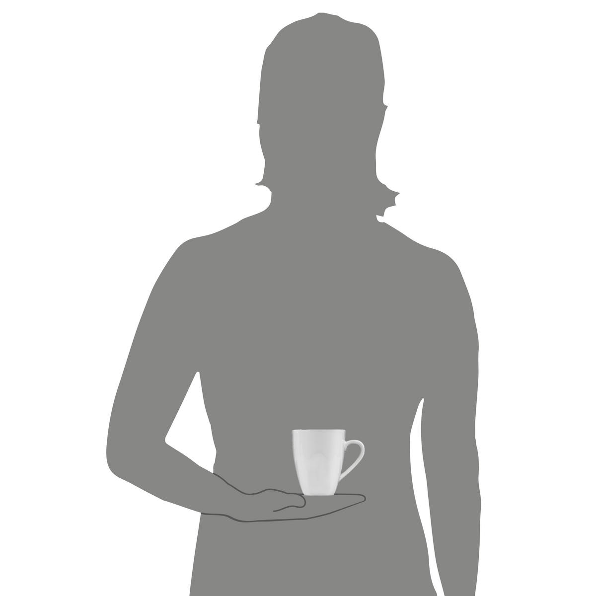 KAFFEEBECHER SET AVALON - 6 teilig aus Porzellan - Weiß, Keramik (32.5/18.5/22.5cm) - Sänger