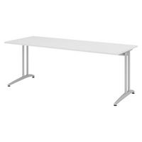 SCHREIBTISCH Serie-B 80/200/74 cm in Grau - Grau, Holzwerkstoff (80/200/74cm) - bümö