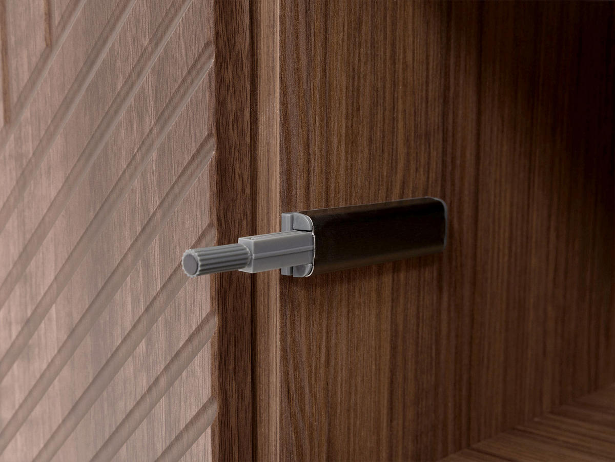 TV-LOWBOARD Art Deco Cashmere 190 EF II mit Kamin - Kaschmir, Holzwerkstoff/Metall (191/68/40cm) - MIRJAN24