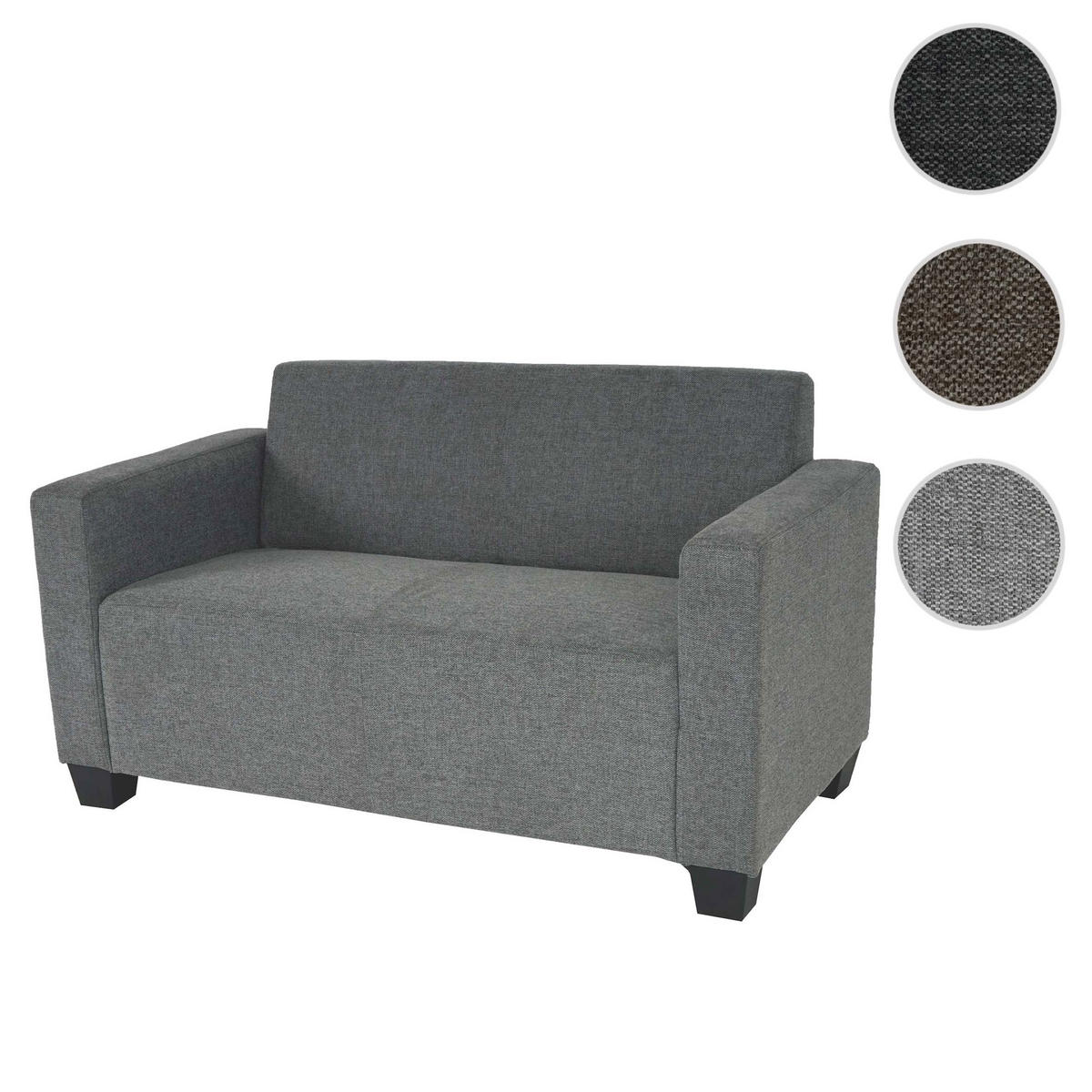 2-SITZER SOFA COUCH LOUNGESOFA Grau - Grau, Textil (136/76/72cm) - MCW