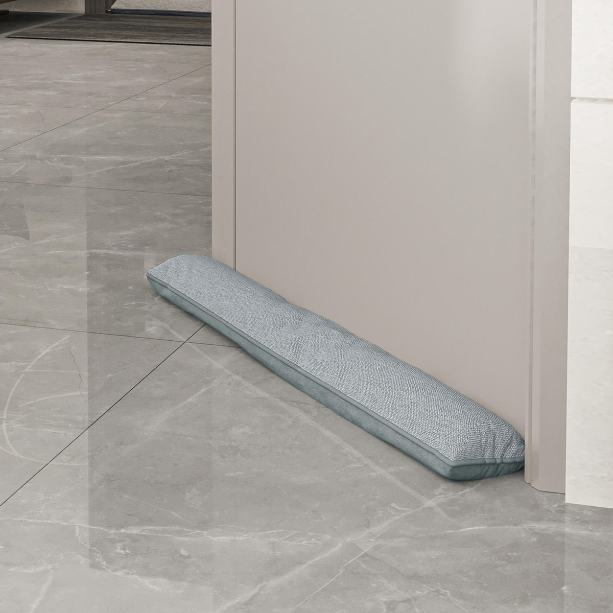 ZUGLUFTSTOPPER 90 cm winddicht - Grau, Textil (12/90cm) - Vercart