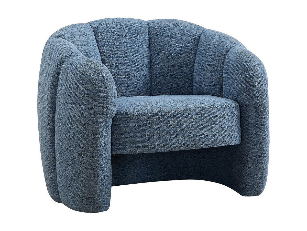 SESSEL mit gerader Rückenlehne - 1 Person - Stoff - Blau - Blau, Textil (93/73/76cm) - Vente-Unique
