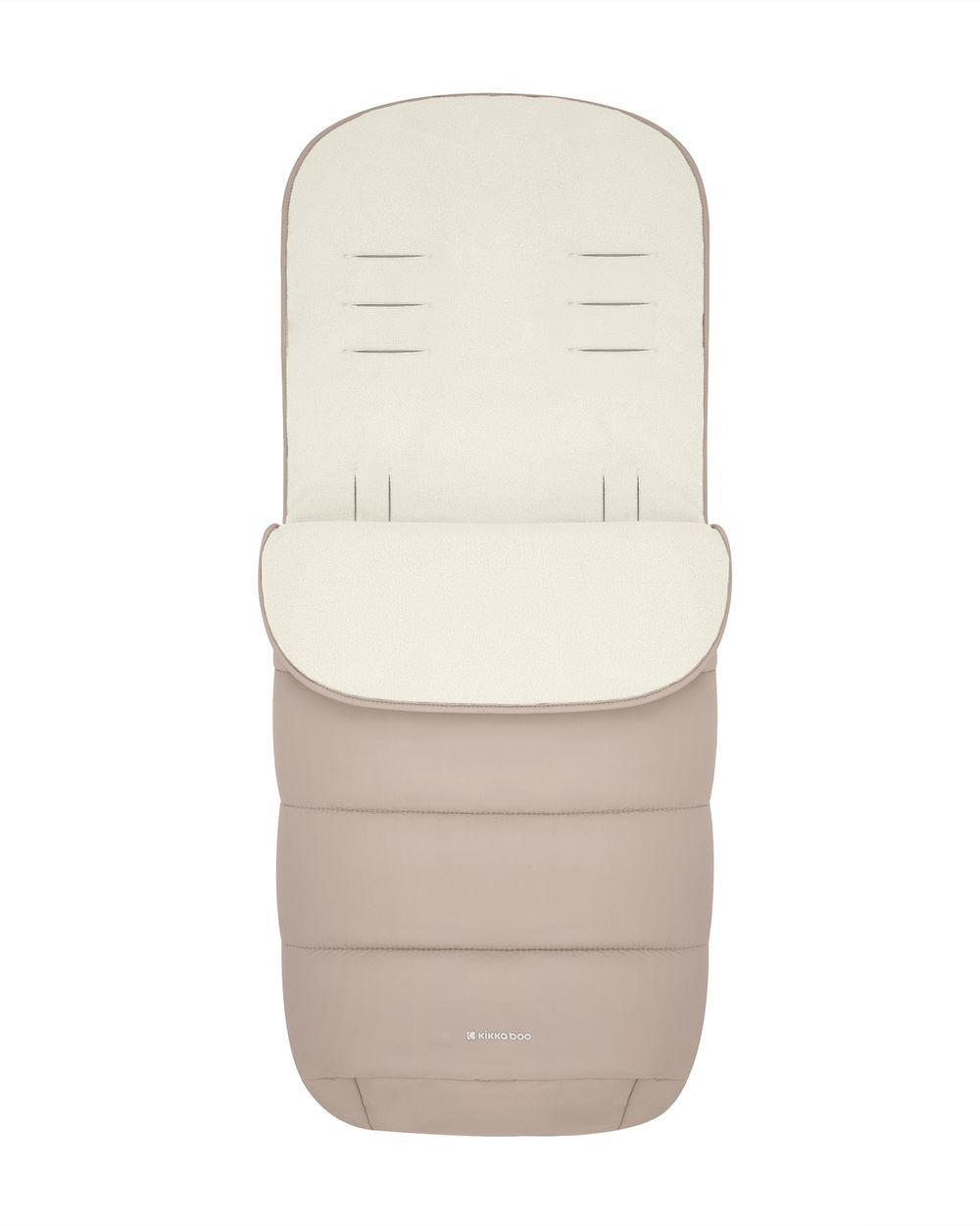 FUSSSACK Classic hellbraun Fleece, wasserabweisend, 3- und 5-Punkt-Gurt, Reißverschluss - Braun, Textil (45/1/85cm) - Kikka boo