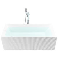FREISTEHENDE BADEWANNE 81x169x60 cm weiß Gocta - Weiß, Kunststoff (81/60/169cm) - Beliani