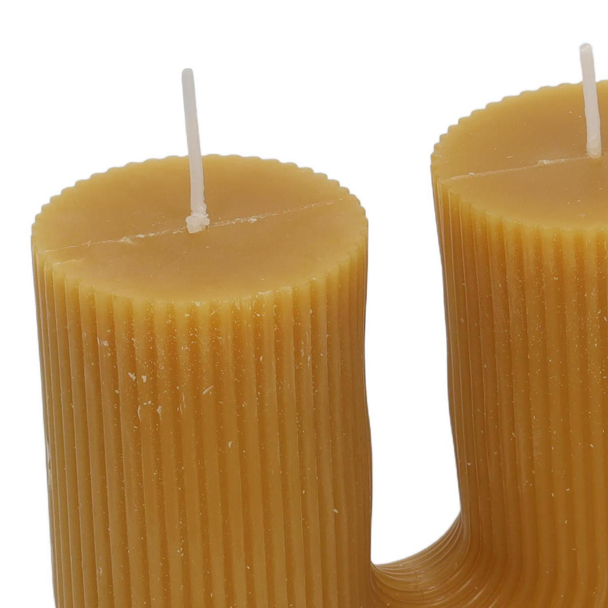 DEKOKERZE U-Form Demi 11/5,1/12 cm - Gelb, Paraffin (5.1/12/11cm) - Atmosphera Createur d´interieur