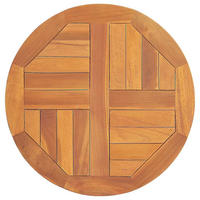 TISCHPLATTE Massivholz Teak Rund 2,5 Cm 50 Cm - Braun, Holz (50/50/2.5cm) - vidaXL