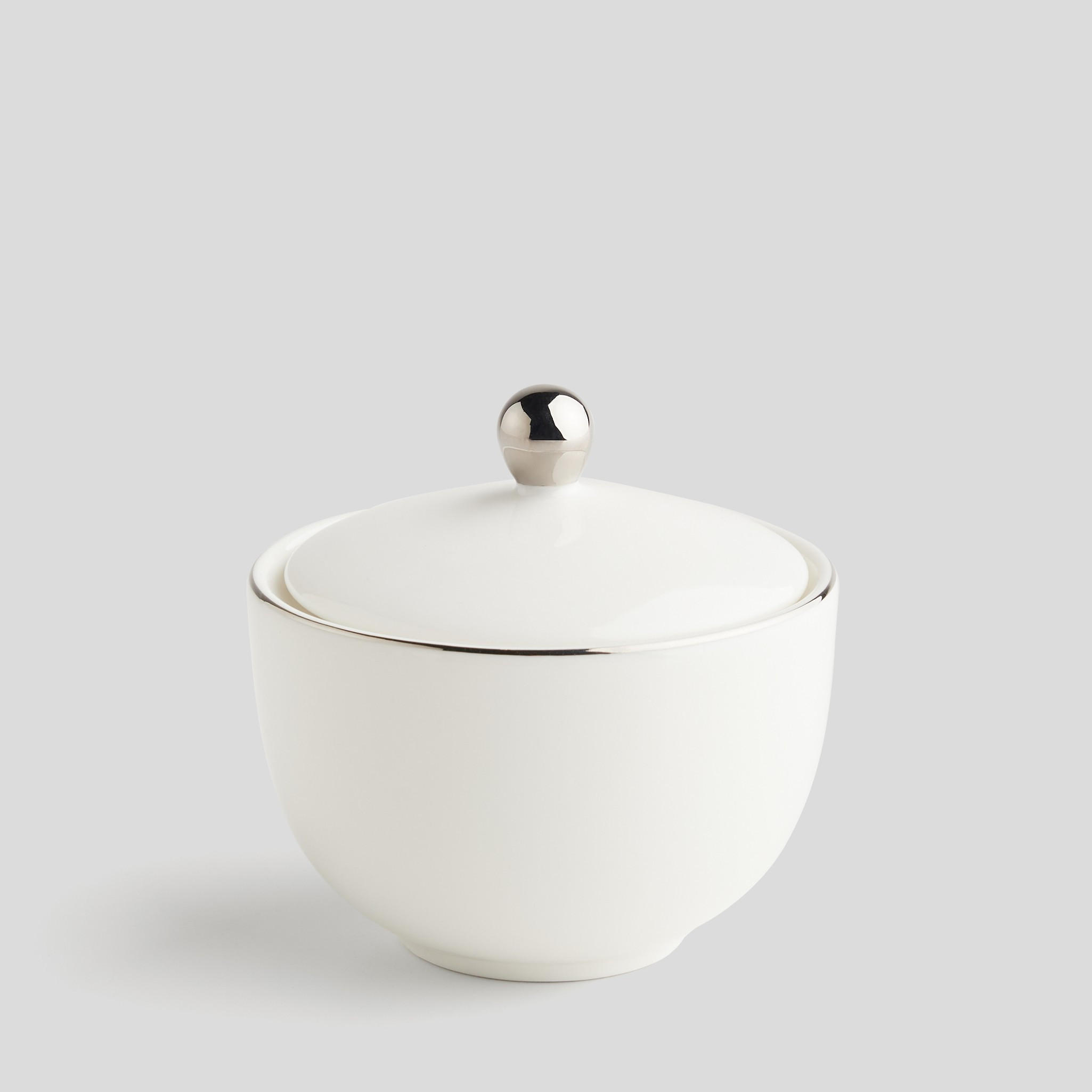 ZUCKERDOSE Plata - Silberfarben, Keramik (9.5/9.5cm) - home&you