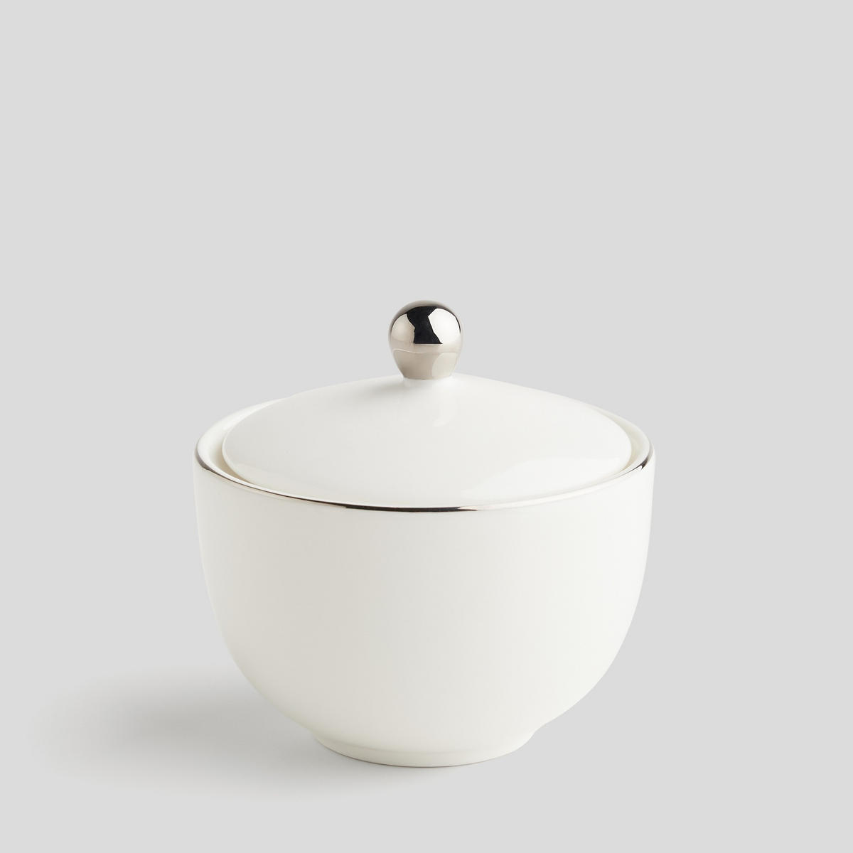 ZUCKERDOSE Plata - Silberfarben, Keramik (9.5/9.5cm) - home&you