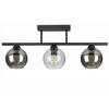 DECKENLEUCHTE - Transparent/Schwarz, Glas/Metall (70/15/28cm) - kiki design