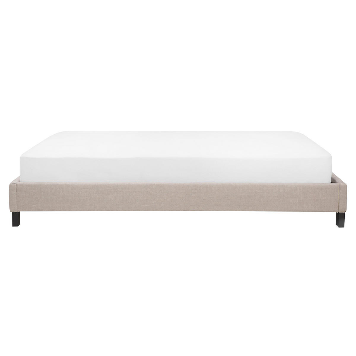 POLSTERBETT mit Lattenrost 160x200 cm Beige Roanne - Beige, Textil (160/200cm) - Beliani