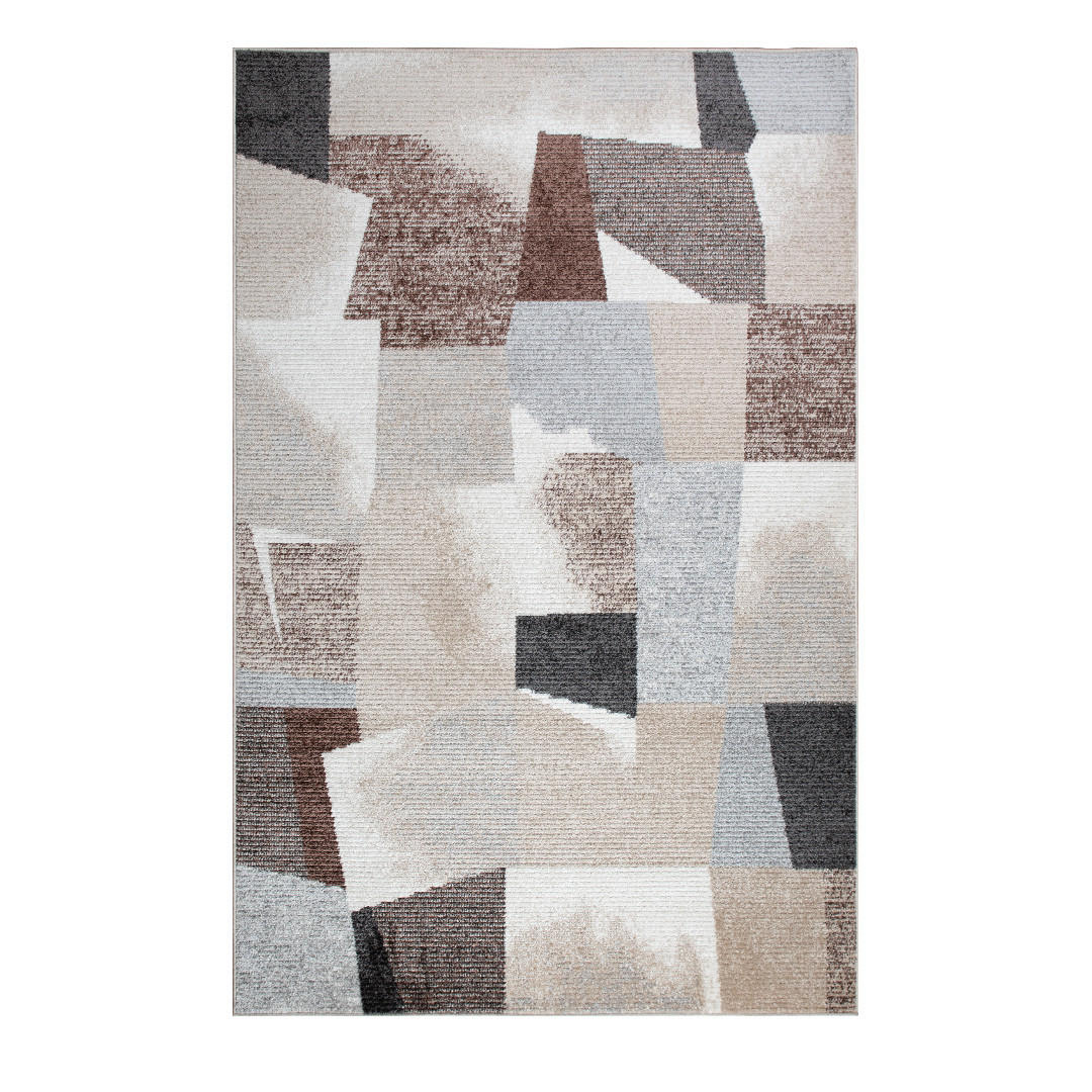 TEPPICH Harmonia Patchwork Design Hoch-Tief-Effekt mehrfarbig 200 x 290 cm - Beige/Creme, Kunststoff/Textil (200/290cm) - oKu-Tex