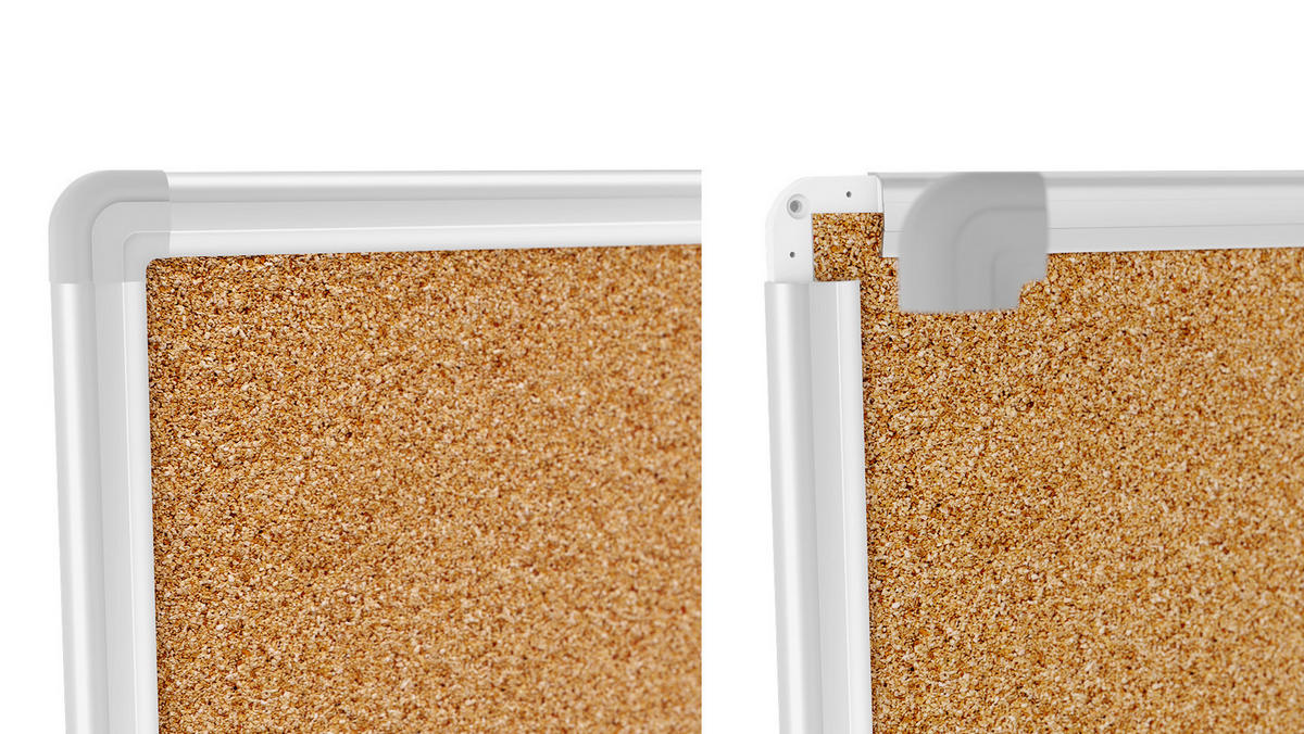 PINNWAND mit Alurahmen 100x80cm - Braun, Holz (100/80/1.6cm) - ALLboards