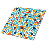 FLIESENAUFKLEBER 9 Stück 30x30 cm selbstklebend buntes Mosaik - Multicolor, Textil (30/1.6/30cm) - TULUP