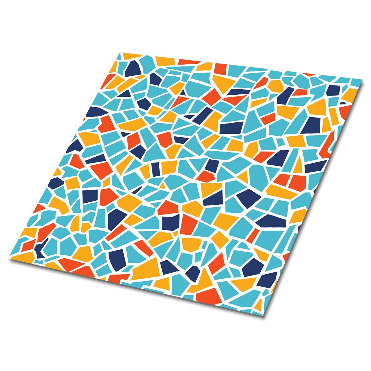 FLIESENAUFKLEBER 9 Stück 30x30 cm selbstklebend buntes Mosaik - Multicolor, Textil (30/1.6/30cm) - TULUP