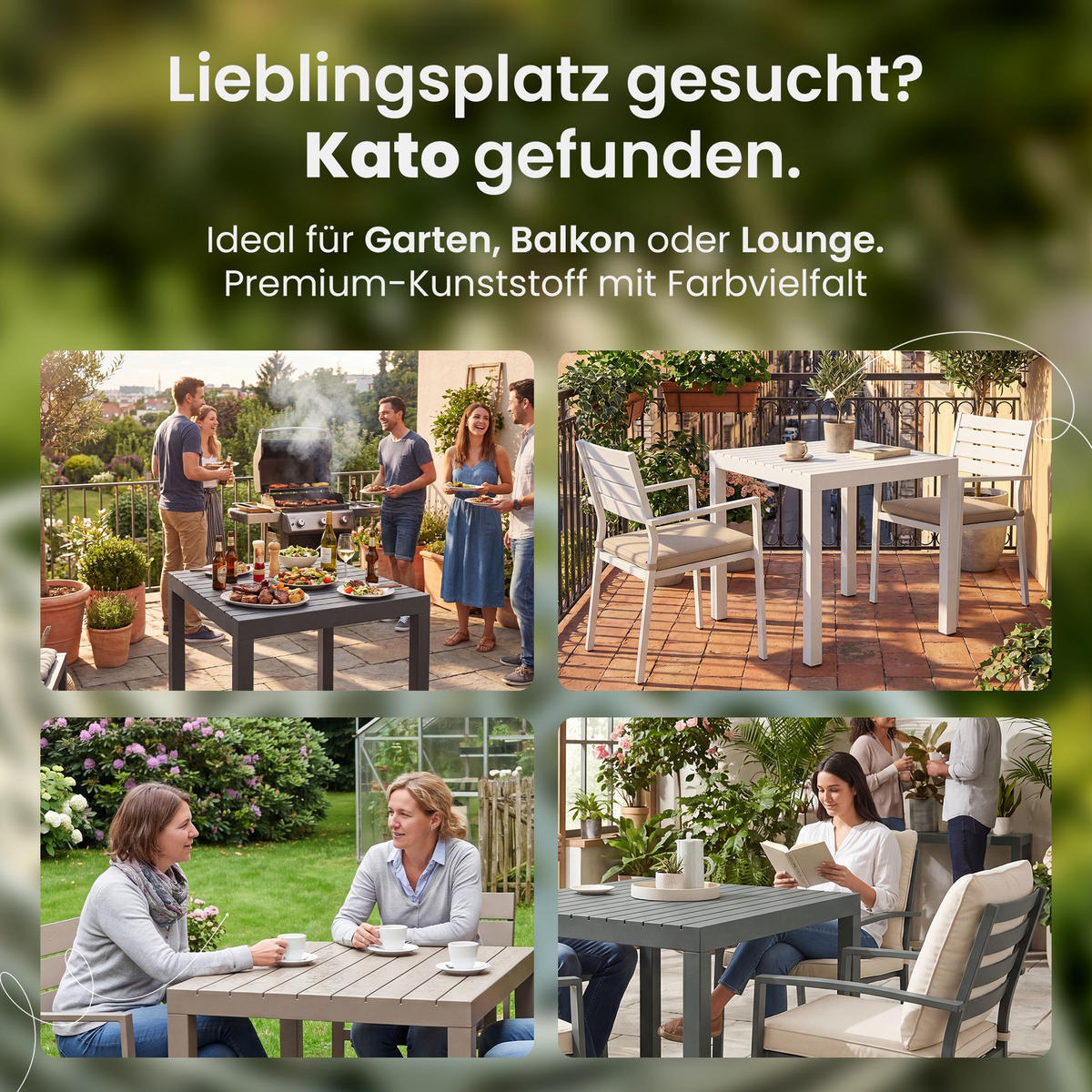 GARTENTISCH eckig 73/73/75 cm Kunststoff Weiß - Weiß, Kunststoff (73/73/75cm) - CLP