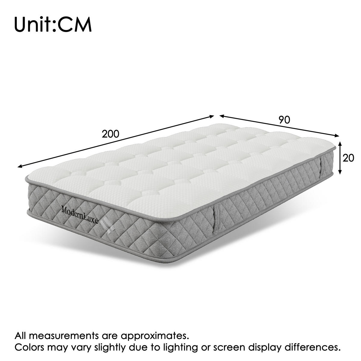 POLSTERBETT aus Kunstleder 90x200 cm in Beige mit Matratze & Stauraum - Beige, Leder (90/200cm) - Modfu