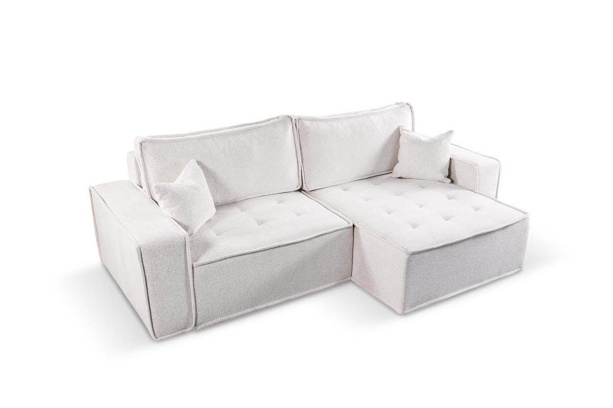 ECKSOFA Bohoo Mit Schlaffunktion Hellbeige Rechts - Beige, Holz (248/140cm) - Kaiser Möbel