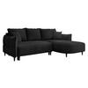 ECKSOFA Sycylia, Seite: Rechts - Anthrazit/Schwarz, Holz/Textil (244/165cm) - MIRJAN24
