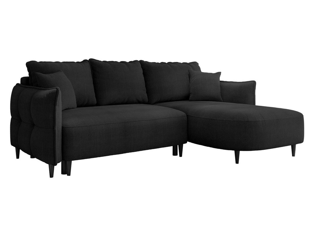 ECKSOFA Sycylia, Seite: Rechts - Anthrazit/Schwarz, Holz/Textil (244/165cm) - MIRJAN24
