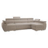 ECKSOFA Boston LCP, Seite: Rechts 1P(65)+2R+LCP - Silberfarben/Naturfarben, Holz/Textil (320/170cm) - MIRJAN24