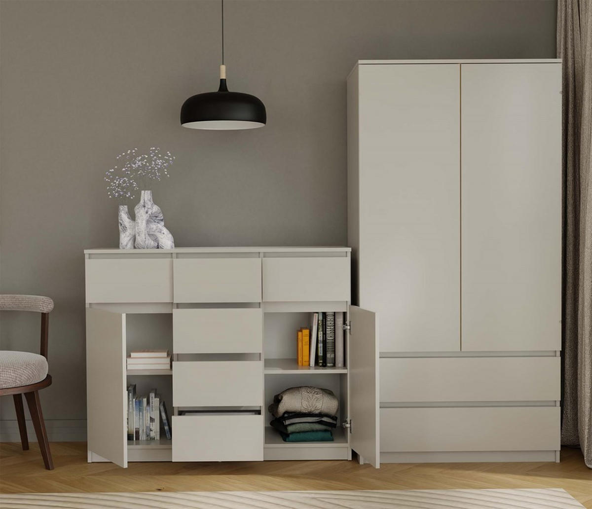 KOMMODE Kaschmir 120/96,5/40 - Kaschmir, Holzwerkstoff (120/97/40cm) - RAUMHIRSCH FURNITURE