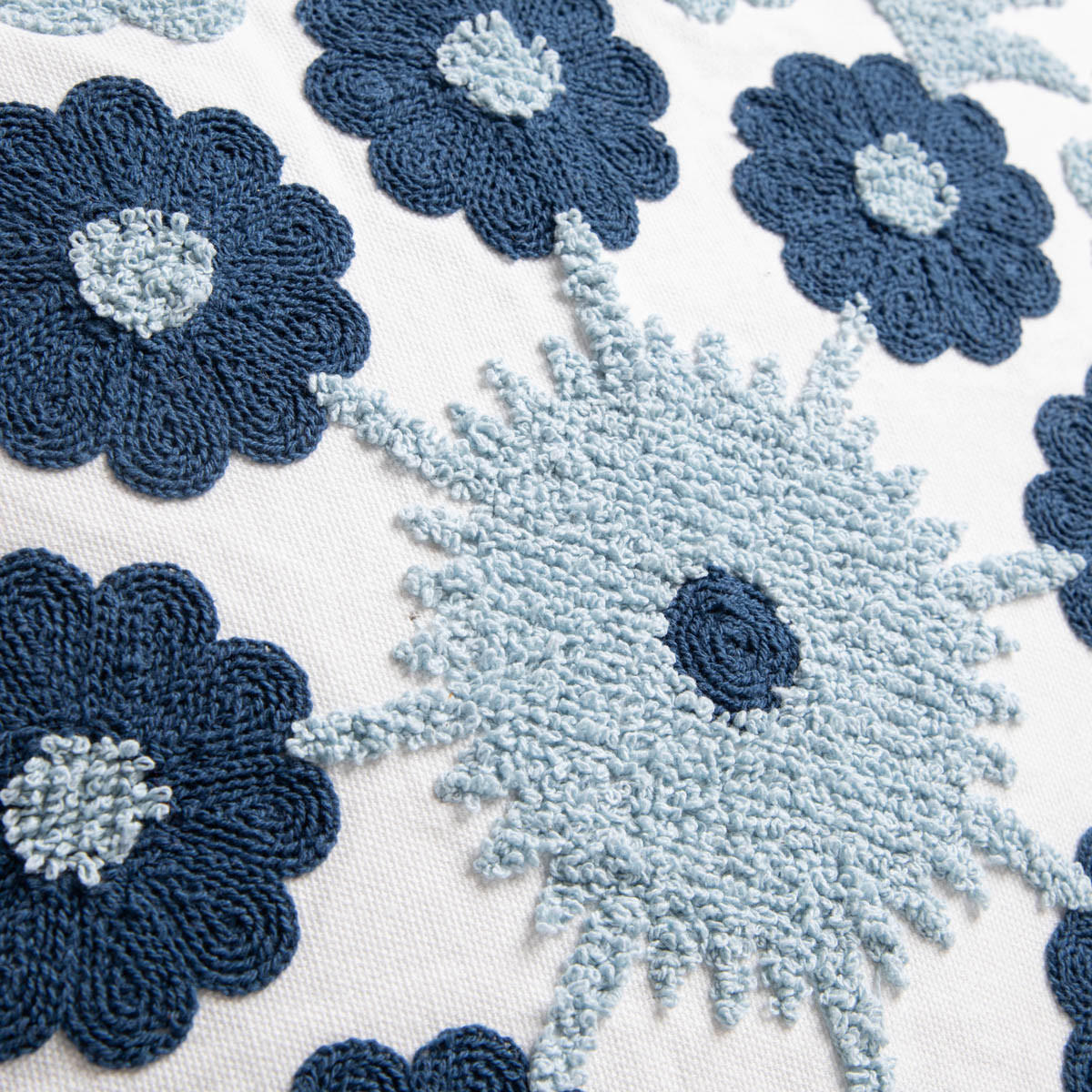 KOPFKISSENBEZUG Ganti dunkelblau 45/45 cm - Dunkelblau, Textil (45/45cm) - Homla