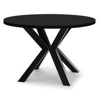 ESSTISCH RAL mit Holzbeinen, Durchmesser: 90 / 140 cm Schwarz - Schwarz, Holz (90/140/77cm) - Dekori_Interiors