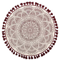 VINTAGE-TEPPICH Ayakli 120/120 cm - Rot, Textil (120/120cm) - Beliani