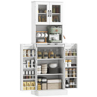 MEHRZWECKSCHRANK DE-08686 mit Acryltüren & verstellbarem Regal Weiß - Weiß, Holzwerkstoff (39.5/180/60cm) - ComfortXL