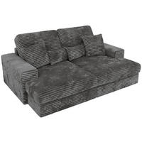 TROJMIESTNA POHOVKA ANERA - Sivá Manšester - čierna/sivá, textil/plast (248/107/163cm) - MKS