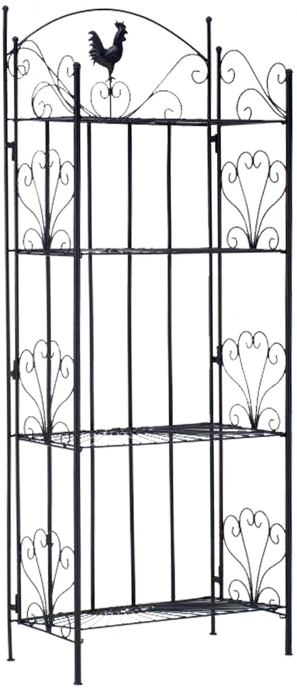 STANDREGAL Metall Schwarz - Schwarz, Metall (61.5/153/33cm) - CLP