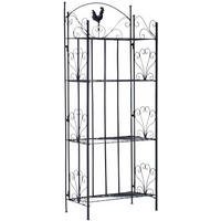 STANDREGAL Metall Schwarz - Schwarz, Metall (61.5/153/33cm) - CLP