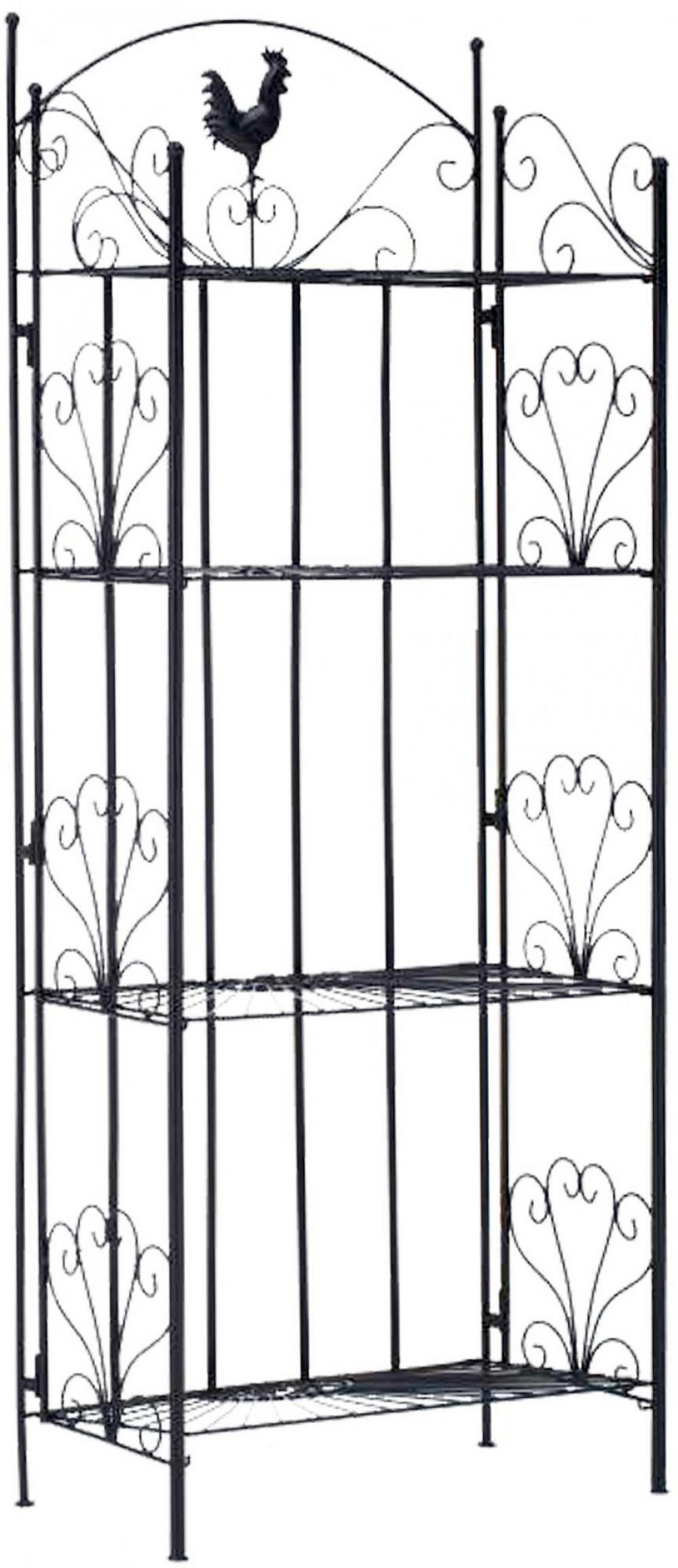 STANDREGAL Metall Schwarz - Schwarz, Metall (61.5/153/33cm) - CLP