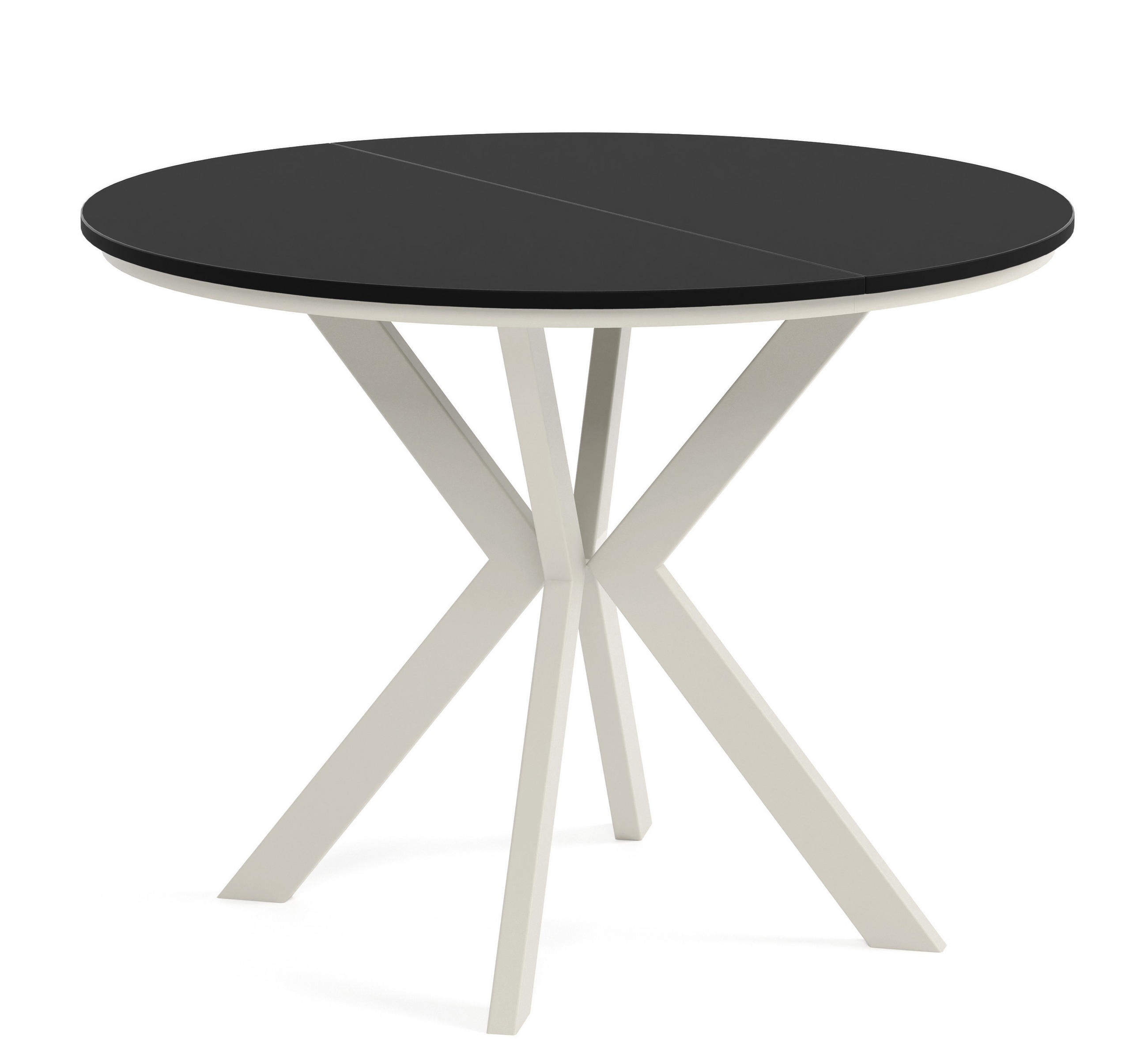 TISCH Kaschmir EWA Ausziehbar - Kaschmir/Schwarz, Holzwerkstoff (90/90/76cm) - Sepro Meble