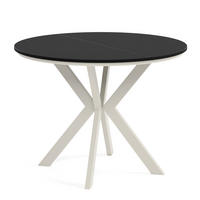 TISCH Kaschmir EWA Ausziehbar - Kaschmir/Schwarz, Holzwerkstoff (90/90/76cm) - Sepro Meble